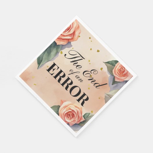 "Ende eines Fehlers" Party Scheidung Serviette (Ecke)