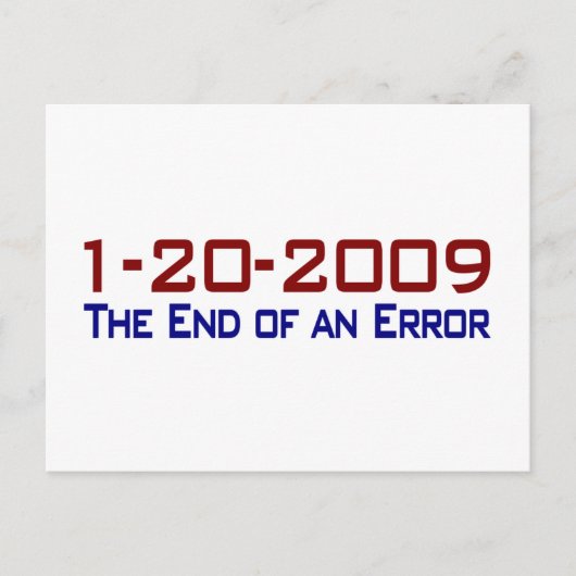 Ende eines Fehlers Postkarte (Vorderseite)