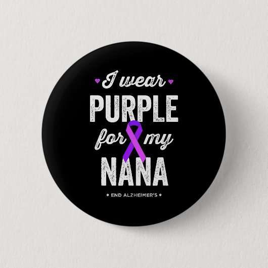 Ende Hemd trage lila für Oma Alzheimer Button (Vorderseite)