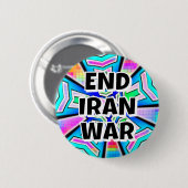 ENDE IRAN-KRIEG (Sie können die Wörter ändern) Button (Vorne & Hinten)