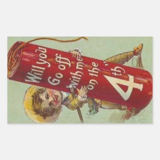 Ende Juli los mit mir Rechteckiger Aufkleber (Vorderseite)