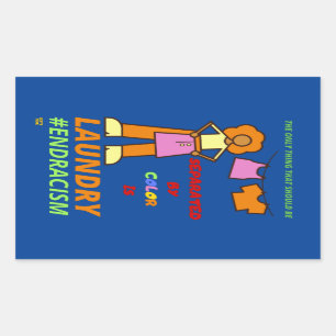 "ENDE RACISM"       RECHTECKIGER AUFKLEBER