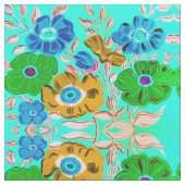 Ende Sommer Blues Fabric Stoff (Nahaufnahme)