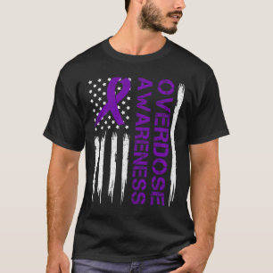 Ende Überdosis Lila Band Opioid-Überdosis-Bewussts T-Shirt