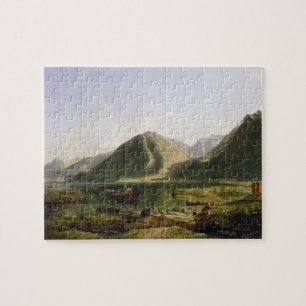 Ende von Genfersee, 1835 (Öl auf Leinwand) Puzzle