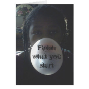 Ende, was Sie Karte beginnen