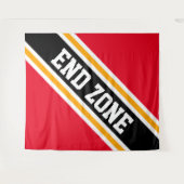 ENDE ZONE Bright Sporty Red Black Slant Streifen Wandteppich (Vorderseite (Horizontal))