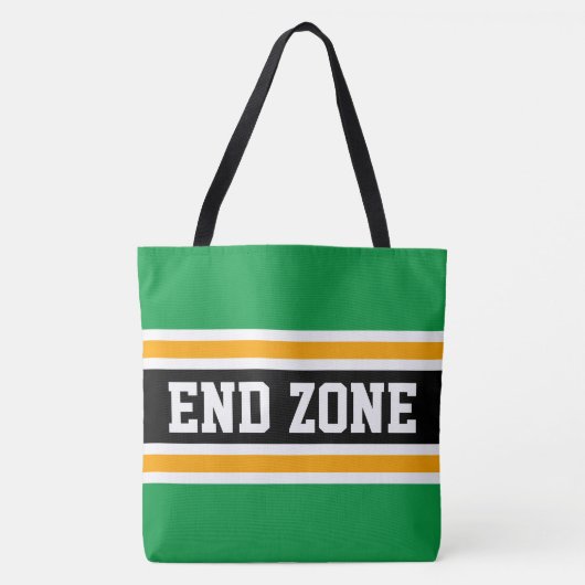 ENDE ZONE Fett Bright Green Yellow Black Strips Tasche (Vorderseite)