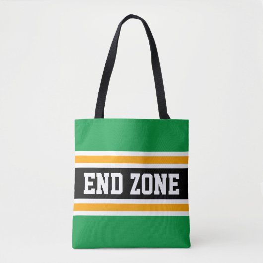 ENDE ZONE Fett Bright Green Yellow Black Strips Tasche (Vorderseite)