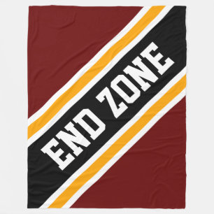 ENDE ZONE Fett rotes Gelbes schwarzes Fußball Stre Fleecedecke