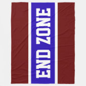 ENDE ZONE Fett tiefe rote, helle blaue Streifen Fleecedecke (Vorderseite)