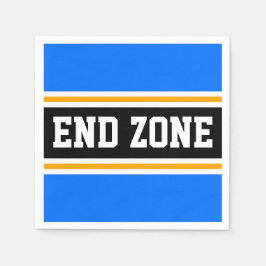 ENDE ZONE Fun Bright Blue Black Yellow Stripes Serviette