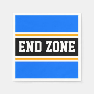 ENDE ZONE Fun Bright Blue Black Yellow Stripes Serviette