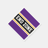 ENDE ZONE Fun Royal Puprle Black Yellow Stripes Serviette (Ecke)