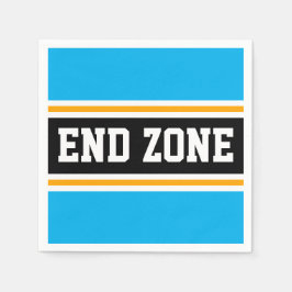 ENDE ZONE Fun Sky Blue Black Yellow Racing Streife Serviette