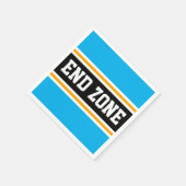 ENDE ZONE Fun Sky Blue Black Yellow Racing Streife Serviette (Ecke)