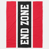 ENDE ZONE Helle Red Schwarz-weiß Athletic Stripes Fleecedecke (Vorderseite)
