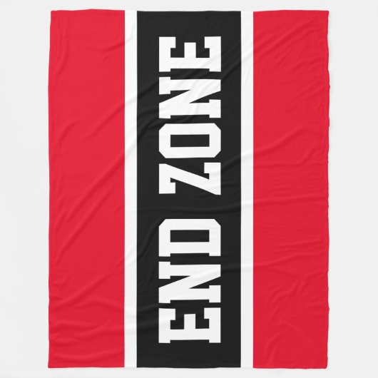ENDE ZONE Helle Red Schwarz-weiß Athletic Stripes Fleecedecke (Vorderseite)