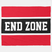 ENDE ZONE Helle Red Schwarz-weiß Athletic Stripes Fleecedecke (Vorderseite (Horizontal))