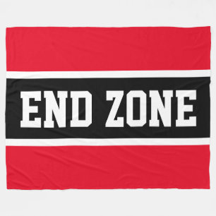 ENDE ZONE Helle Red Schwarz-weiß Athletic Stripes Fleecedecke