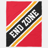 ENDE ZONE Hellrotes Gelbes schwarzes Baskenfeld St Fleecedecke (Vorderseite)