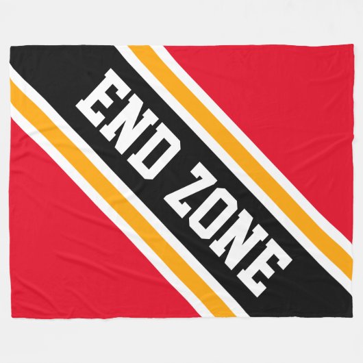 ENDE ZONE Hellrotes Gelbes schwarzes Baskenfeld St Fleecedecke (Vorderseite (Horizontal))