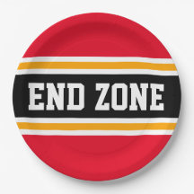 ENDE ZONE Spaß Helle Red Black Football Streifen