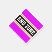 ENDE-ZONE-Spaß Hellrosa, schwarz-gelbe Streifen Serviette (Ecke)