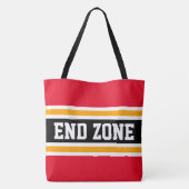 ENDE ZONE Sporty Bright Red Gelb Black Stripes Tasche (Rückseite)