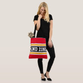 ENDE ZONE Sporty Bright Red Gelb Black Stripes Tasche (Am Model)