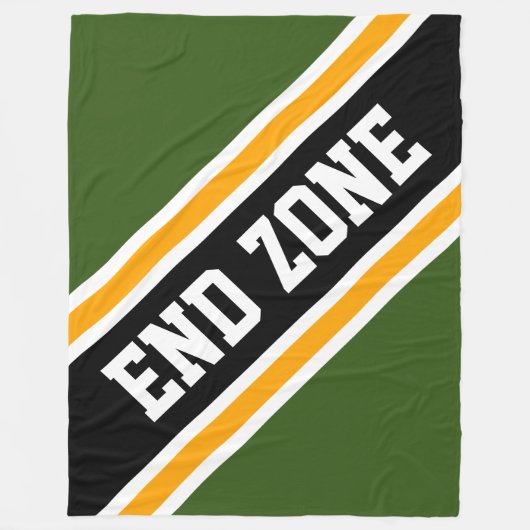 ENDE-ZONE-Wälder Gelb-schwarz-Streifen Fleecedecke (Vorderseite)