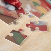 Endearing Basset Hound Dog with Christmas Wreath Puzzle (Seite)