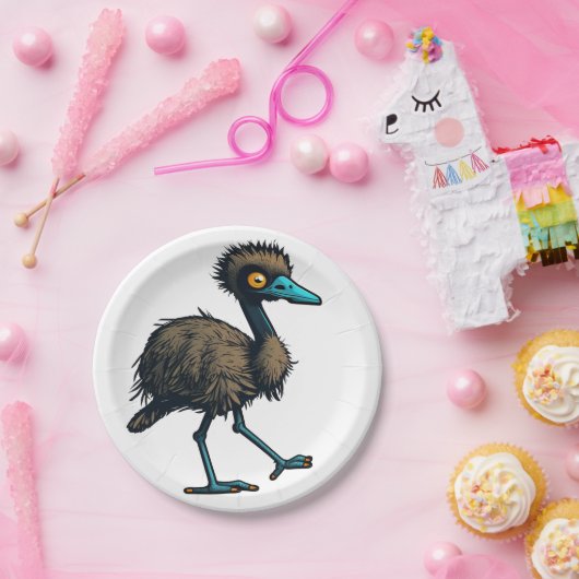 Endearing Emu Pappteller (Party)