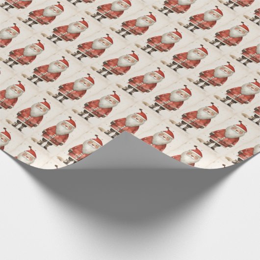 Endeming Black Santa Geschenkpapier (Ecke)