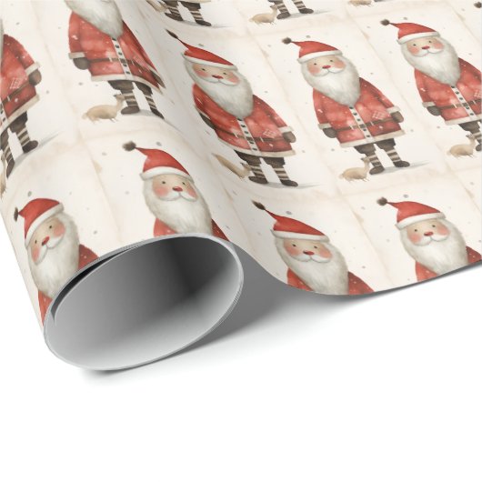 Endeming Black Santa Geschenkpapier (Rolleneckpunkt)