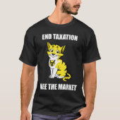 Enden-Besteuerung - geben Sie den Markt-weißen T-Shirt (Vorderseite)