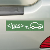 Enden-Gas gehen grünes Auto elektrisches Autoaufkleber (Auf Auto)