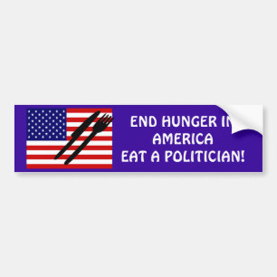 ENDEN-HUNGER IN AMERIKA AUTOAUFKLEBER