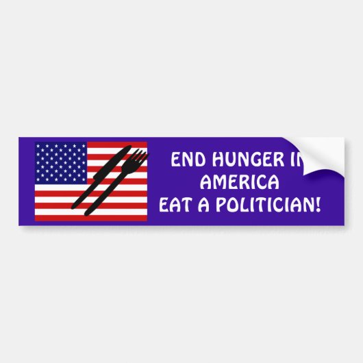 ENDEN-HUNGER IN AMERIKA AUTOAUFKLEBER (Vorne)