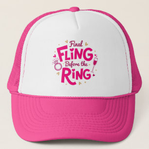 Endfett rosa Bachelorette Truckerkappe