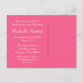 Endflug vor dem Ring-Junggeselinnen-Abschied Einladungspostkarte (Rückseite)