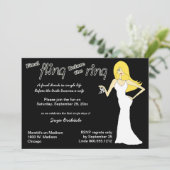 Endflug vor der Blondine Einladung (Stehend Vorderseite)