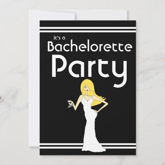 Endflug vor der Blondine Einladung (Rückseite)