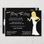 Endflug vor der Blondine Einladung (Vorne/Hinten)