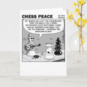 Endgame Blues Schess Peace Cartoon Karte (Gelbe Blume)