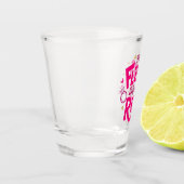 Endgläser in Rosa Bachelorette Schnapsglas (Links)