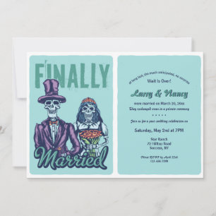 Endgültig verheiratete Post-Hochzeitsempfang-Einla Einladung