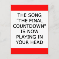 Endgültige Countdown für das Lied jetzt im Kopf
