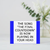 Endgültige Countdown für das Lied jetzt im Kopf Postkarte (Stehend Vorderseite)