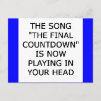 Endgültige Countdown für das Lied jetzt im Kopf
